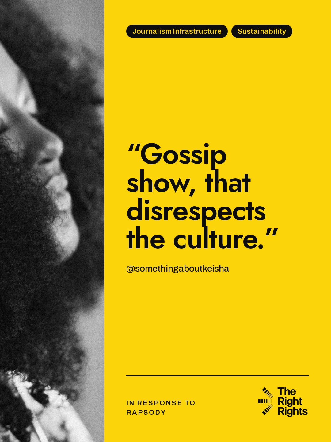 Cover: “Gossip show, that disrespects the culture.” — @somethingaboutkeisha